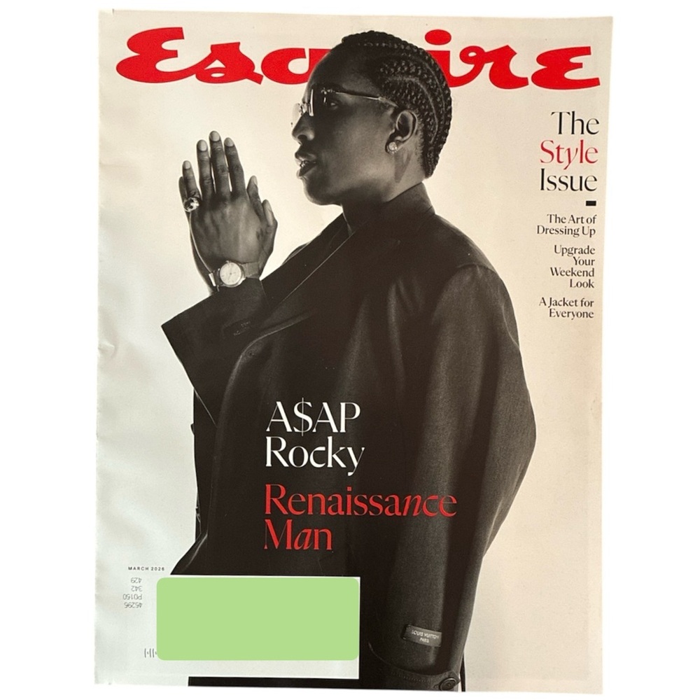 Esquire Magazine March 2026 A$AP Rocky Renaissance Man Style Issue Weekend Look